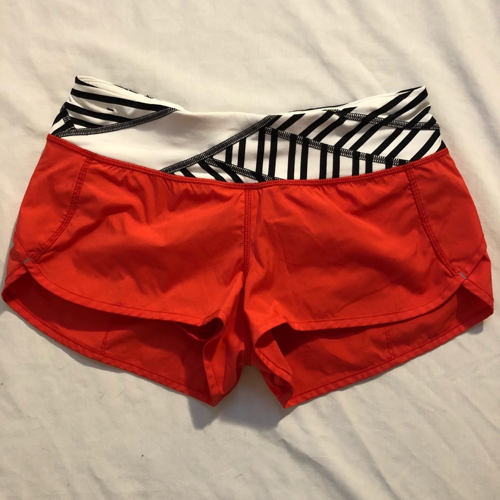 Rare lululemon love red/quilt speed short luxtreme